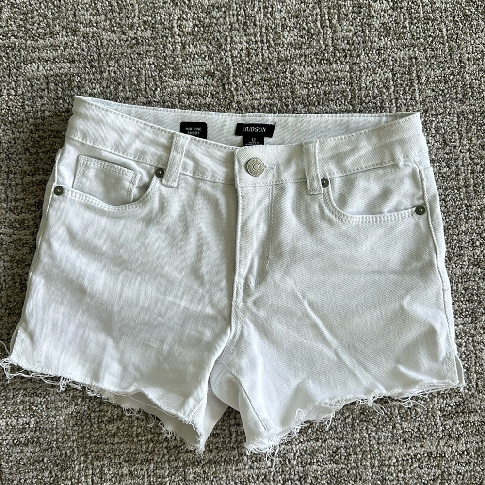 Hudson girls white denim short